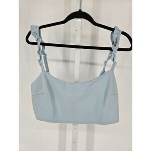 Fashion Nova Womens Sz XXL Crop Top Spaghetti Strap Light Blue